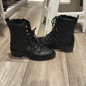 Tory Burch Quilted Combat Boots